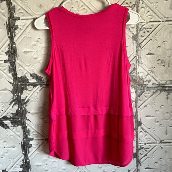 Micheal Kors hot pink chiffon tank - Picture 4 of 5